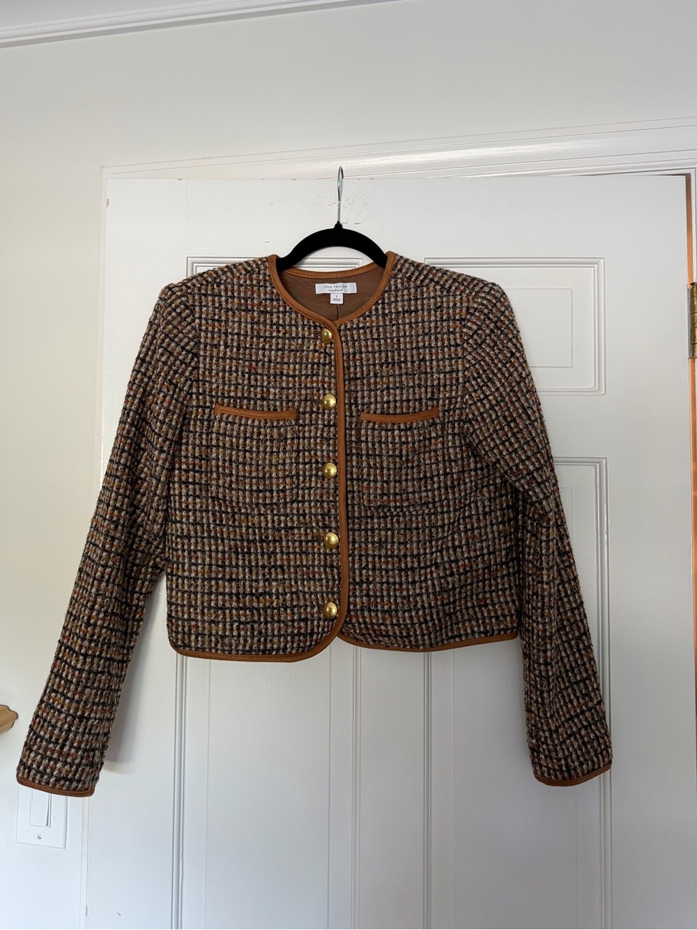 Ann Taylor Brown Tweed Jacket